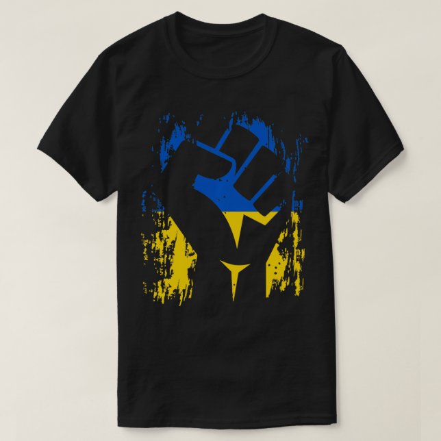 Camiseta Ukraine  Ukrainian Flag Stand With Ukraine DNA  (Diseño del anverso)