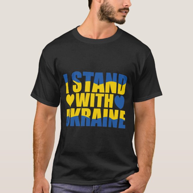 Camiseta ukraine, ukrainian, ukraine flag, russia, i stand  (Anverso)