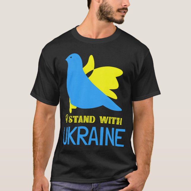Camiseta Ukrainian Support Ukrainian Flag I Stand With Ukra (Anverso)