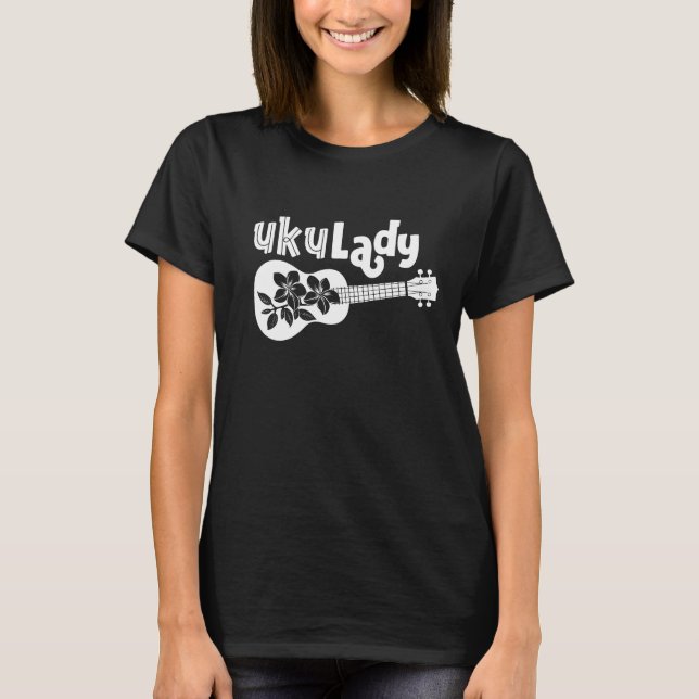 Camiseta UkuLady Fun Ukulele Pun Uke Hawaii (Anverso)