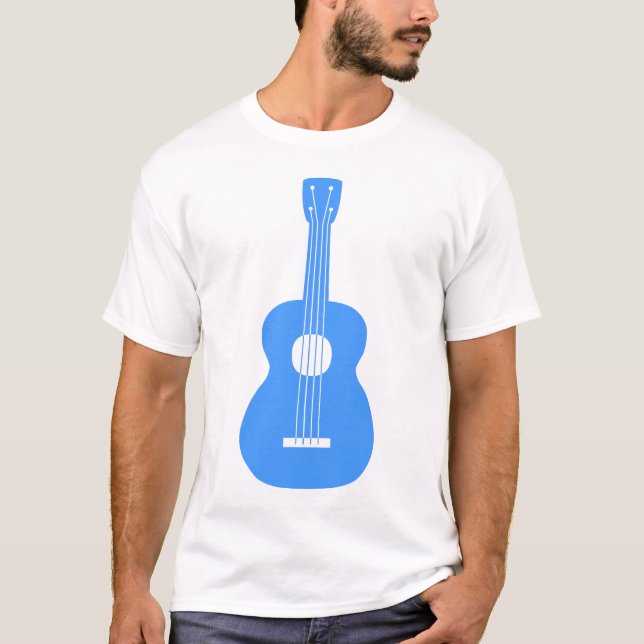 Camiseta Ukulele - Azul bebé (Anverso)