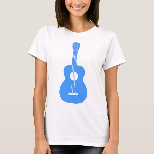Camiseta Ukulele - Azul bebé (Anverso)
