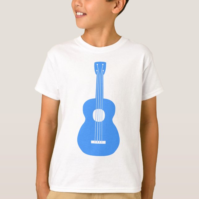 Camiseta Ukulele - Azul bebé (Anverso)