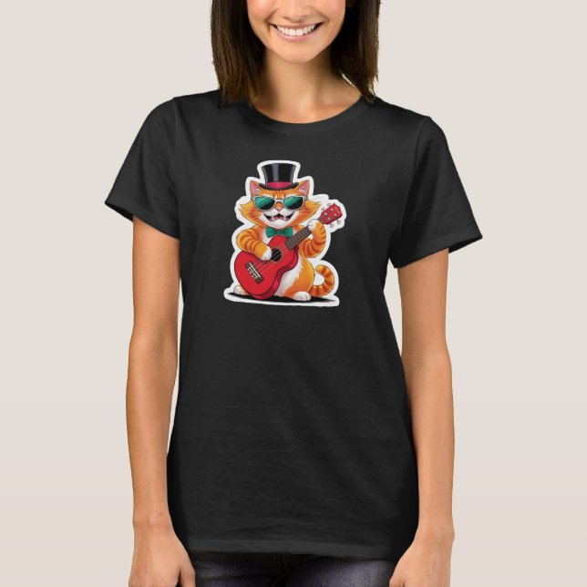 Camiseta Ukulele Cat Serenade (Anverso)