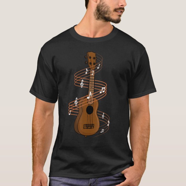 Camiseta Ukulele cuatro instrumentos de cadena (Anverso)