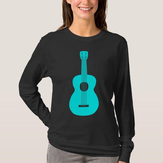 Camiseta Ukulele - Cyan (Anverso)