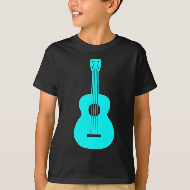 Camiseta Ukulele - Cyan (Anverso)