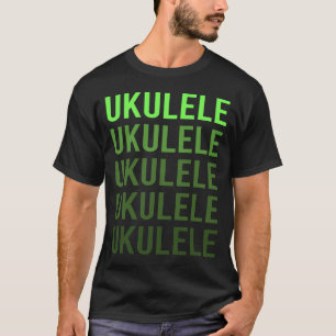 Camiseta Ukulele de degradado verde