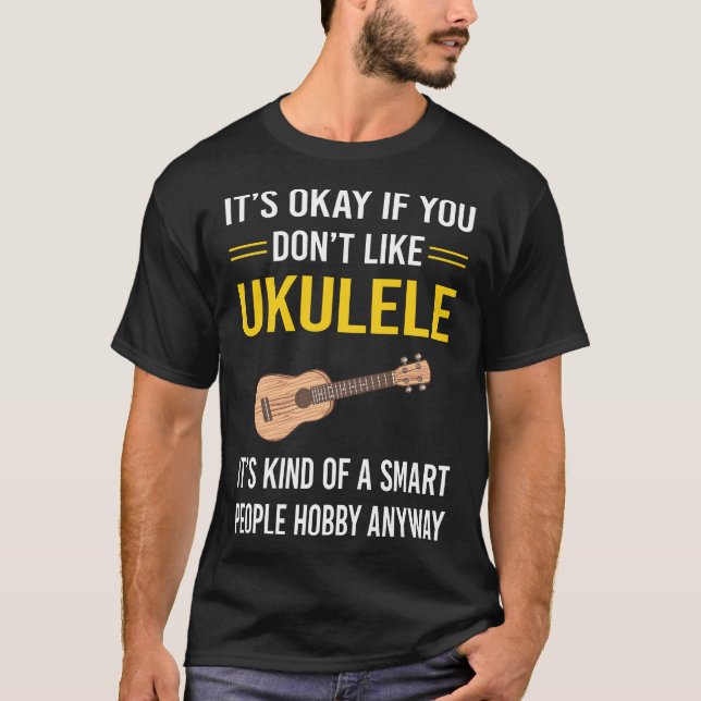 Camiseta Ukulele de personas inteligentes (Anverso)