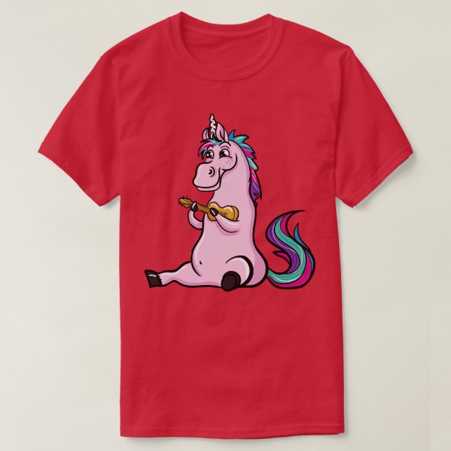 Camiseta Ukulele de Unicorn (Diseño del anverso)