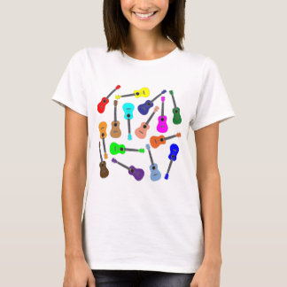Camiseta Ukulele del arco iris