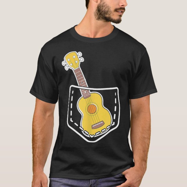 Camiseta Ukulele Dentro De Mi Bolsillo Uke Guitar Player I (Anverso)
