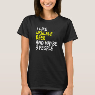 Camiseta Ukulele diciendo música de guitarra Me gusta la ce