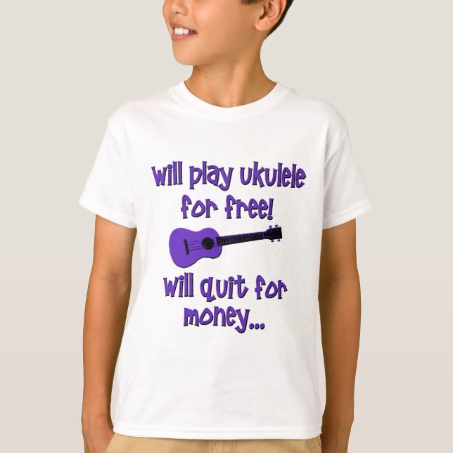 Camiseta Ukulele divertida (Anverso)