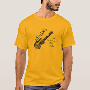 Camiseta Ukulele - el violín del hombre de pensamiento