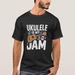 Camiseta Ukulele es mi jam Funny Music Pun Músico Uke Gui