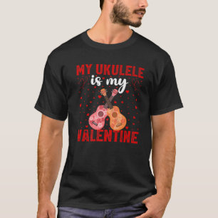Camiseta Ukulele es mi Valentine Love Hearts Ukulele Valent
