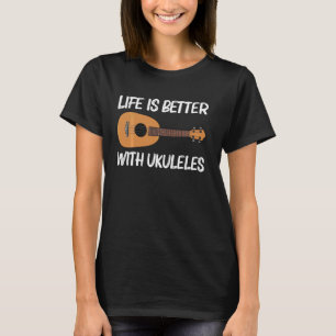 Camiseta Ukulele Gracioso Para Hombres Mujeres Instrumento 