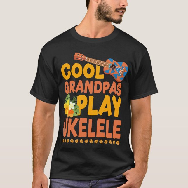Camiseta Ukulele Guay Grandpas Juegan a Ukulele (Anverso)