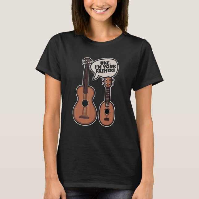 Camiseta Ukulele Guitar Diciendo Que Uke Soy Tu Padre (Anverso)