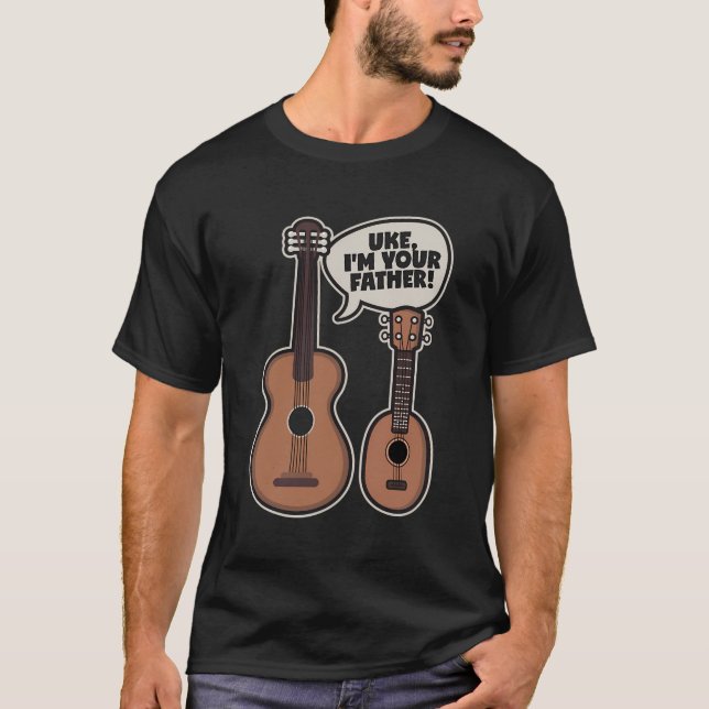 Camiseta Ukulele Guitar Diciendo Que Uke Soy Tu Padre (Anverso)