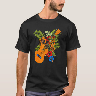 Camiseta Ukulele Guitar Hawaii Music Plants Nature Uke Uku