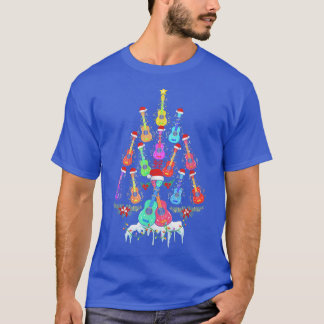 Camiseta Ukulele Guitar Xmas Santa Instrumento musical Chri
