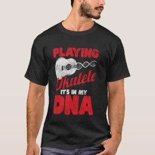 Camiseta Ukulele Hawaiano Tocando Uke Está En Mi Adn