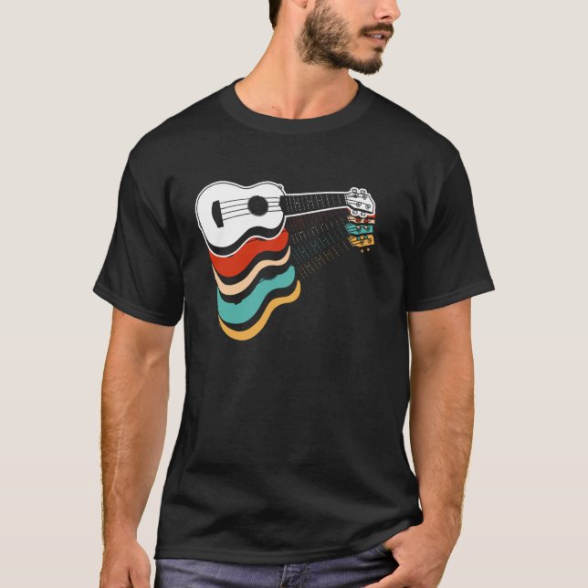 Camiseta Ukulele Hawaiano Uke Retro Antiguo (Anverso)