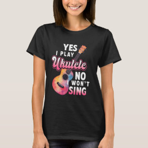 Camiseta Ukulele hawaiano Uke Si toco Ukulele No no lo haré