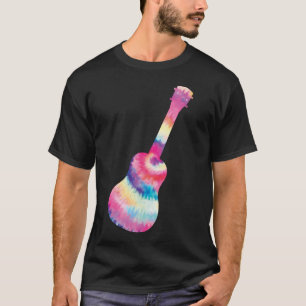Camiseta Ukulele hawaiano Uke Tie Dye Ukulele Watercolor