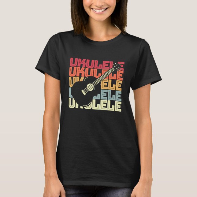 Camiseta Ukulele Jugador Retro Ukulele (Anverso)