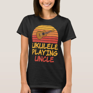 Camiseta Ukulele Jugando Estilo Tío Retro Para Los Ucranian