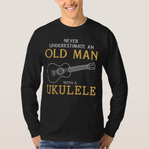 Camiseta Ukulele Maestro: Nunca subestimes a un viejo te