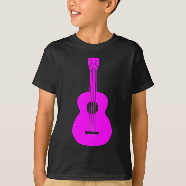 Camiseta Ukulele - Magenta (Anverso)