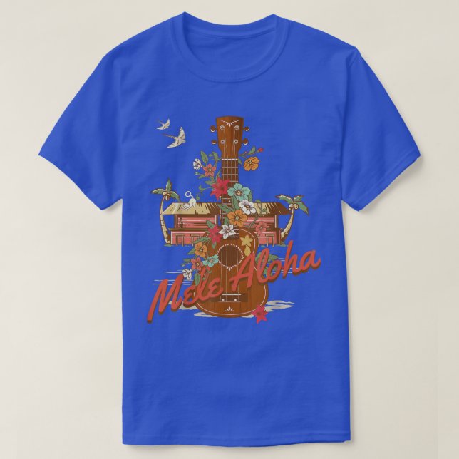Camiseta Ukulele Mele Aloha Hawaii for Island Music Lovers  (Diseño del anverso)