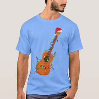 Camiseta Ukulele Music Lover Xmas enciende a Santa Ukulele