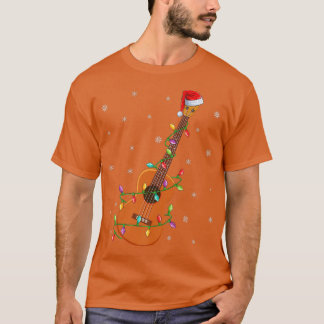 Camiseta Ukulele Music Lover Xmas enciende a Santa Ukulele