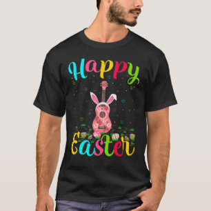 Camiseta Ukulele Music Semana Santa Bunny Ukulele Feliz Est