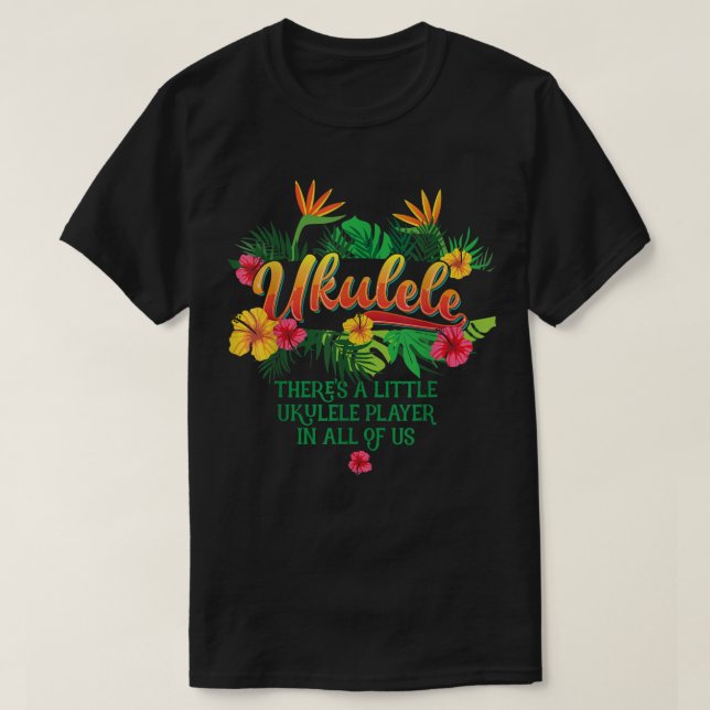 Camiseta Ukulele Music Tee, Hawaiian For Men and Women, Lov (Diseño del anverso)