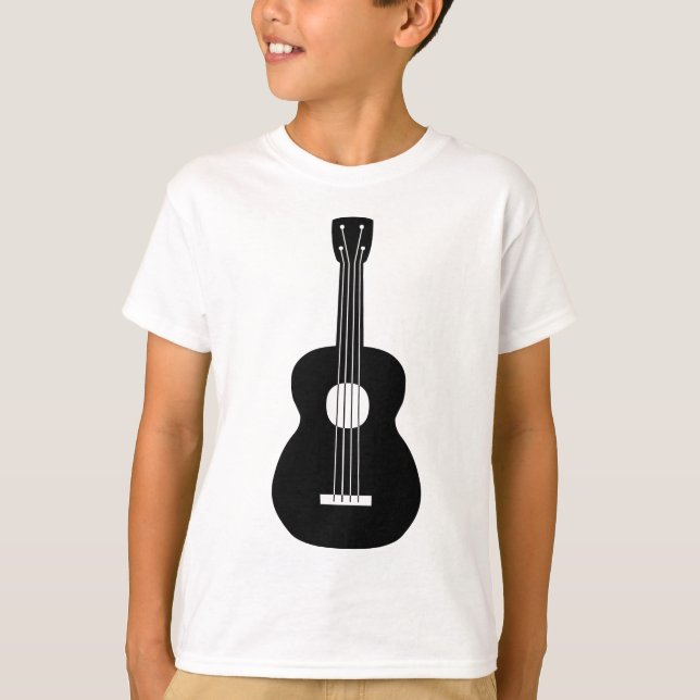 Camiseta Ukulele - Negro (Anverso)