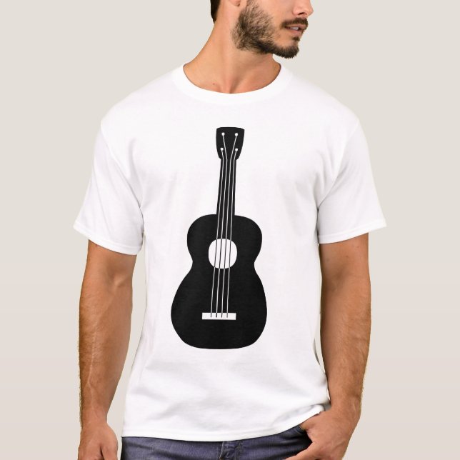 Camiseta Ukulele - Negro (Anverso)