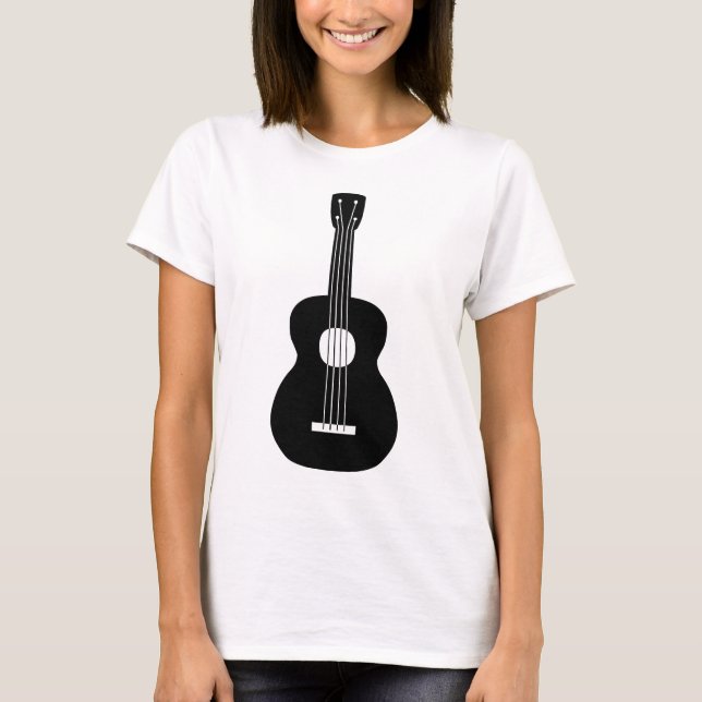 Camiseta Ukulele - Negro (Anverso)