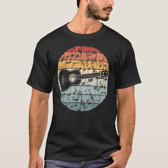 Camiseta Ukulele Retro Uke Player Ukulele Guitar Music (Anverso)