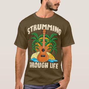 Camiseta Ukulele rezumando a través de la vida