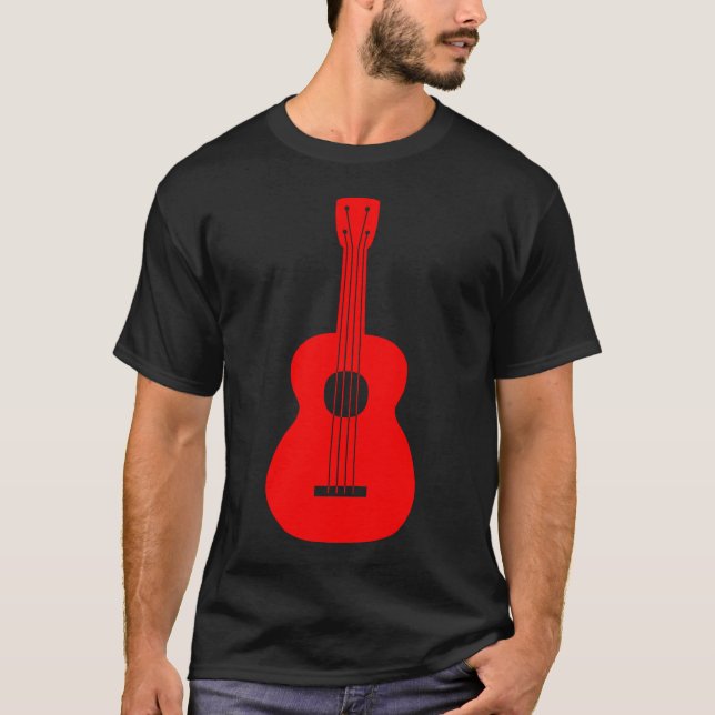 Camiseta Ukulele - Rojo (Anverso)