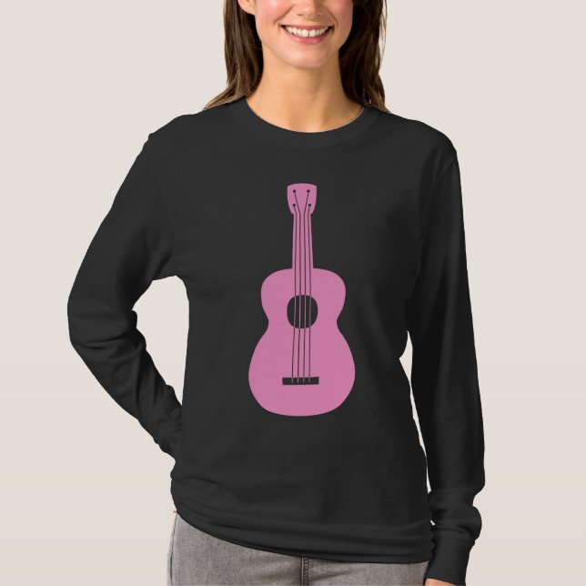 Camiseta Ukulele - Rosa (Anverso)