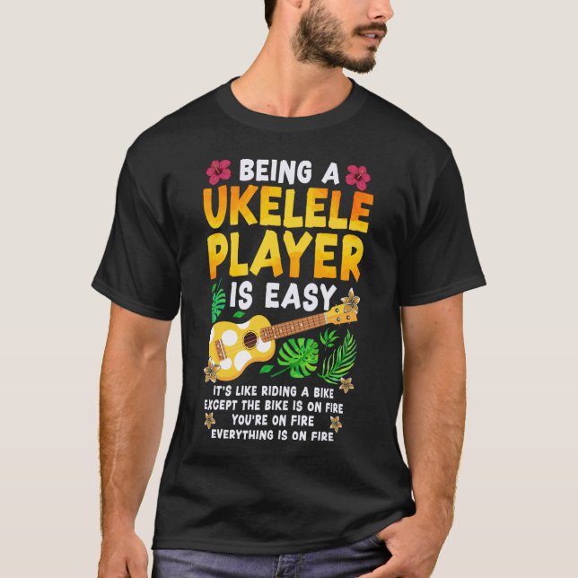Camiseta Ukulele ser un jugador ucraniano es fácil (Anverso)