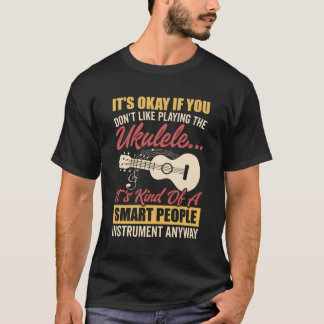 Camiseta Ukulele Sm Instruye Guitarra Jugador Hawaití M