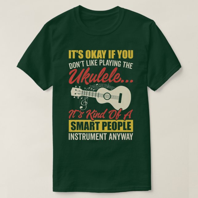 Camiseta Ukulele Smart People Instruye Guitar Hawaiana Pl (Diseño del anverso)